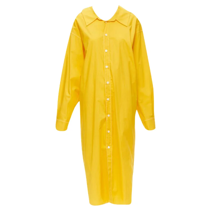 Marni egg yolk cotton spread collar knitee length shirt dress Trendy Shirt Dress