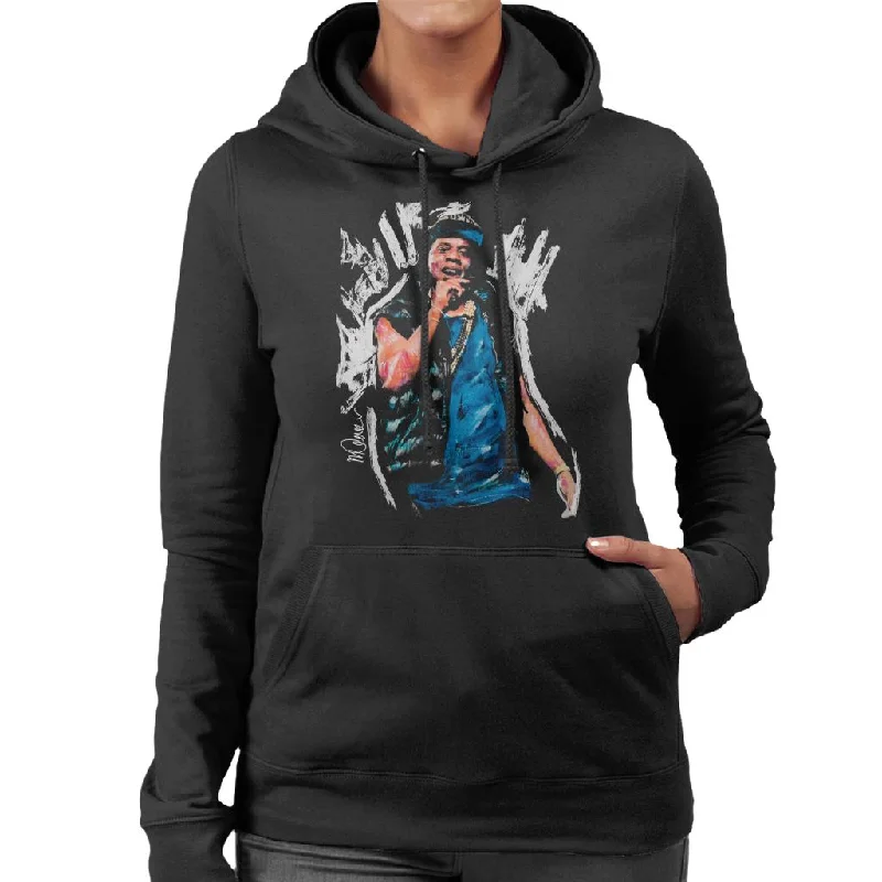 Sidney Maurer Original Portrait Of Jay Z Gilet Women's Hooded Sweatshirt Zip-up Sweatshirt Look