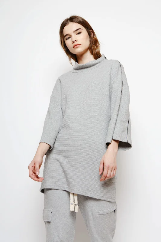 Essential Oversized Sweatshirt In Grey Warm Hoodie Sweatshirt