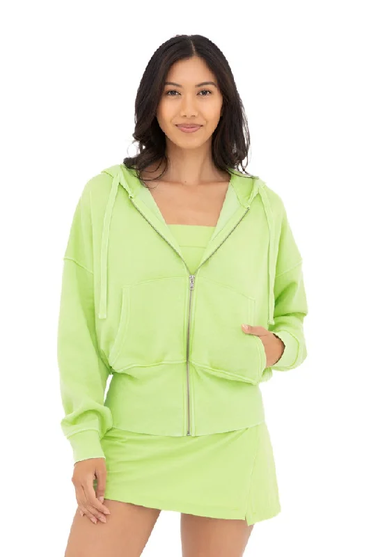 Women's cheap jacketsWomen's cheap jacketsMono B Fleece Hoodie Jacket KJ11571 Green Glow Women's spring jackets