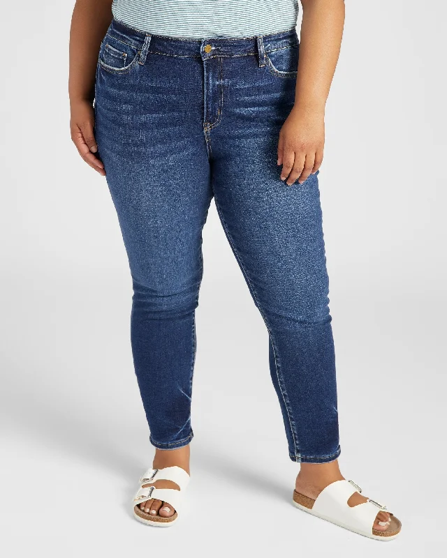 Plus Size High Rise Ankle Skinny Jeans