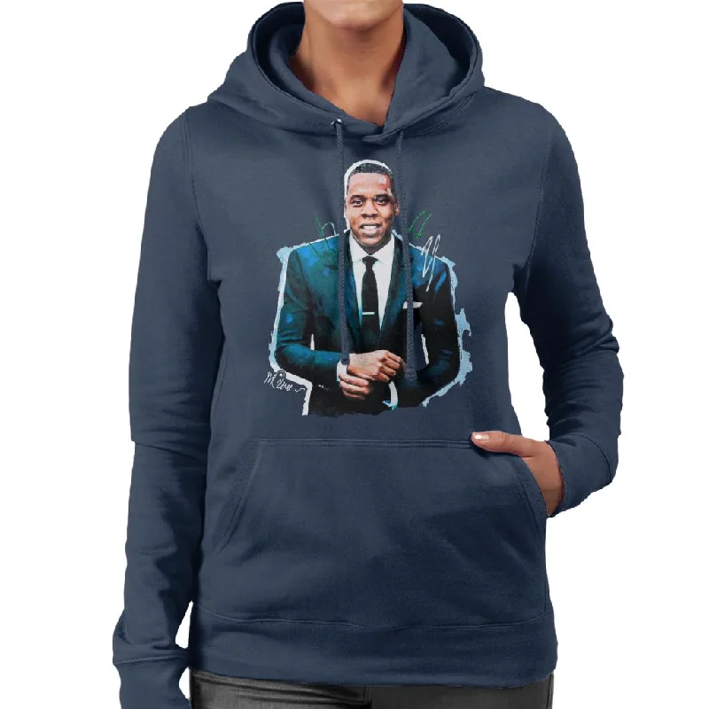 Sidney Maurer Original Portrait Of Jay Z Suit Women's Hooded Sweatshirt Long Sleeve Hoodie