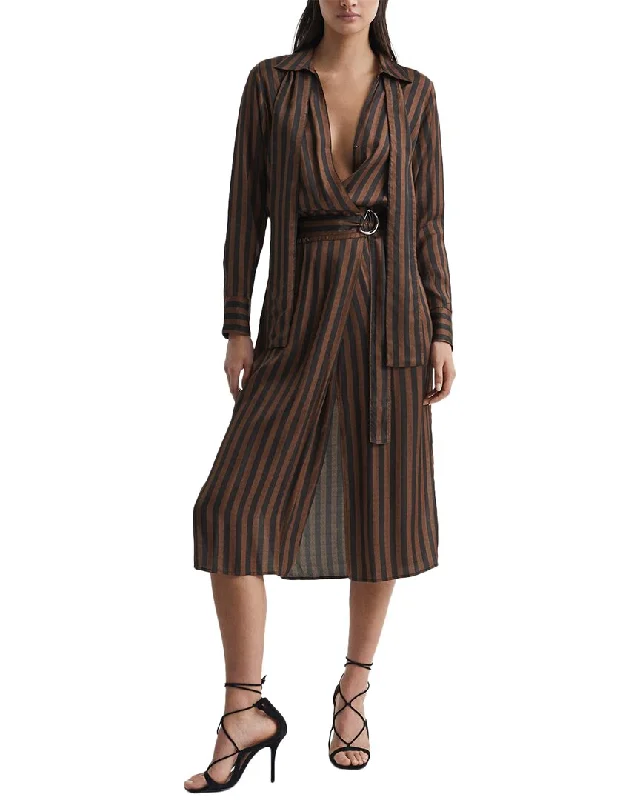 Reiss Penny Stripe Shirt Dress Classic Shirt Gown