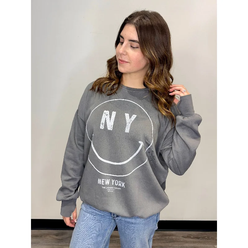 Laundry Room NY Smiley Jumper Sporty Hoodie Sweatshirt