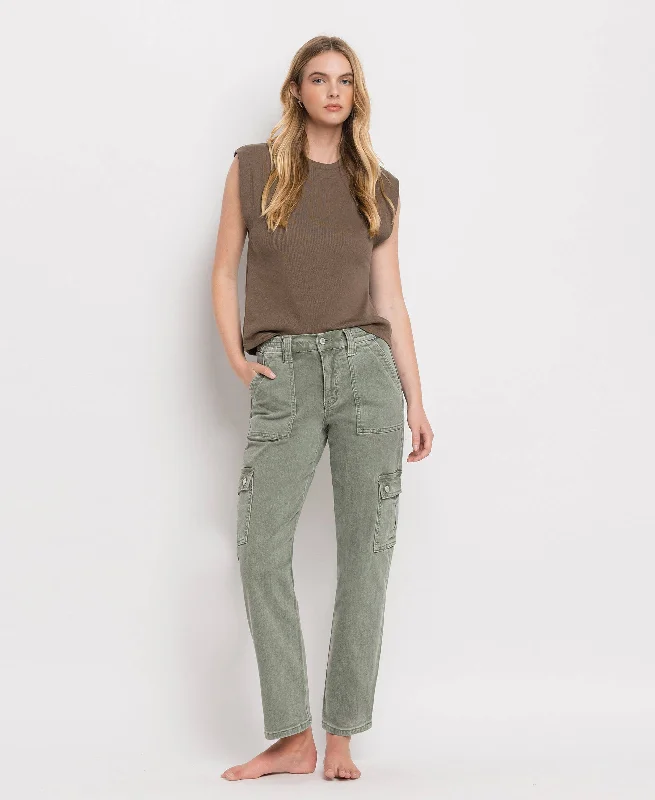 Vervet by Flying Monkey | Take Me Back High Rise Cargo Jeans