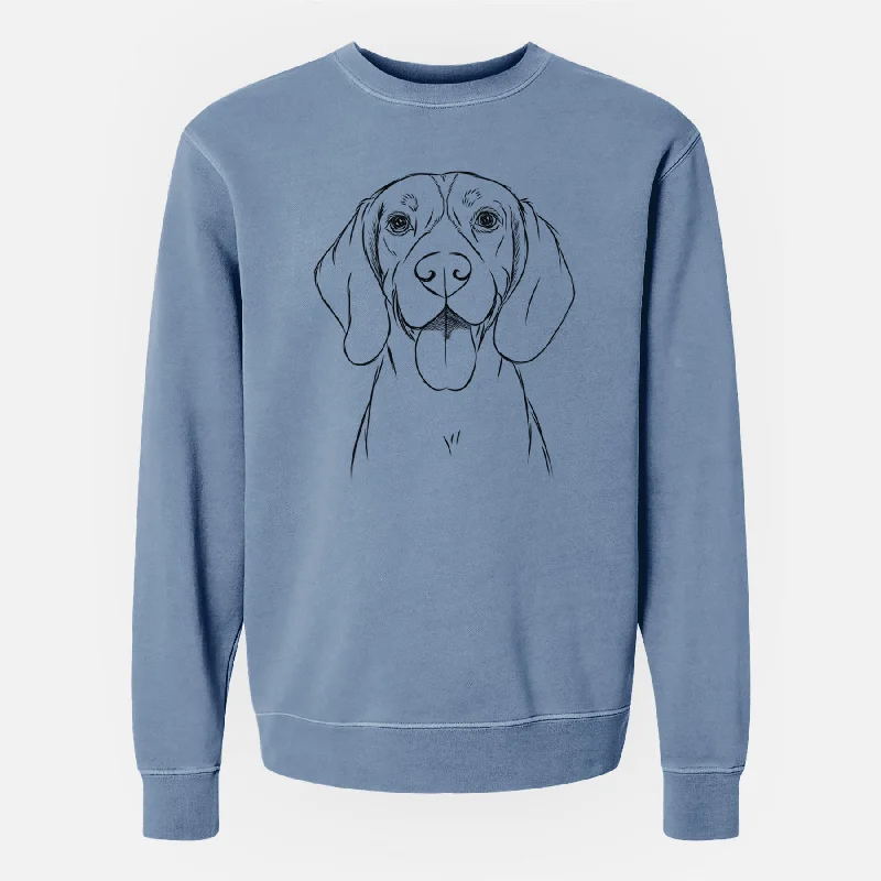 Bare Bogie the Beagle - Unisex Pigment Dyed Crew Sweatshirt Casual Pullover Hoodies