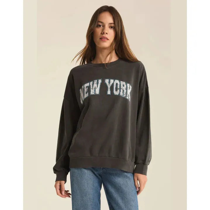 Z Supply NY State of Mind Sweatshirt Chic Hoodie Sweatshirt