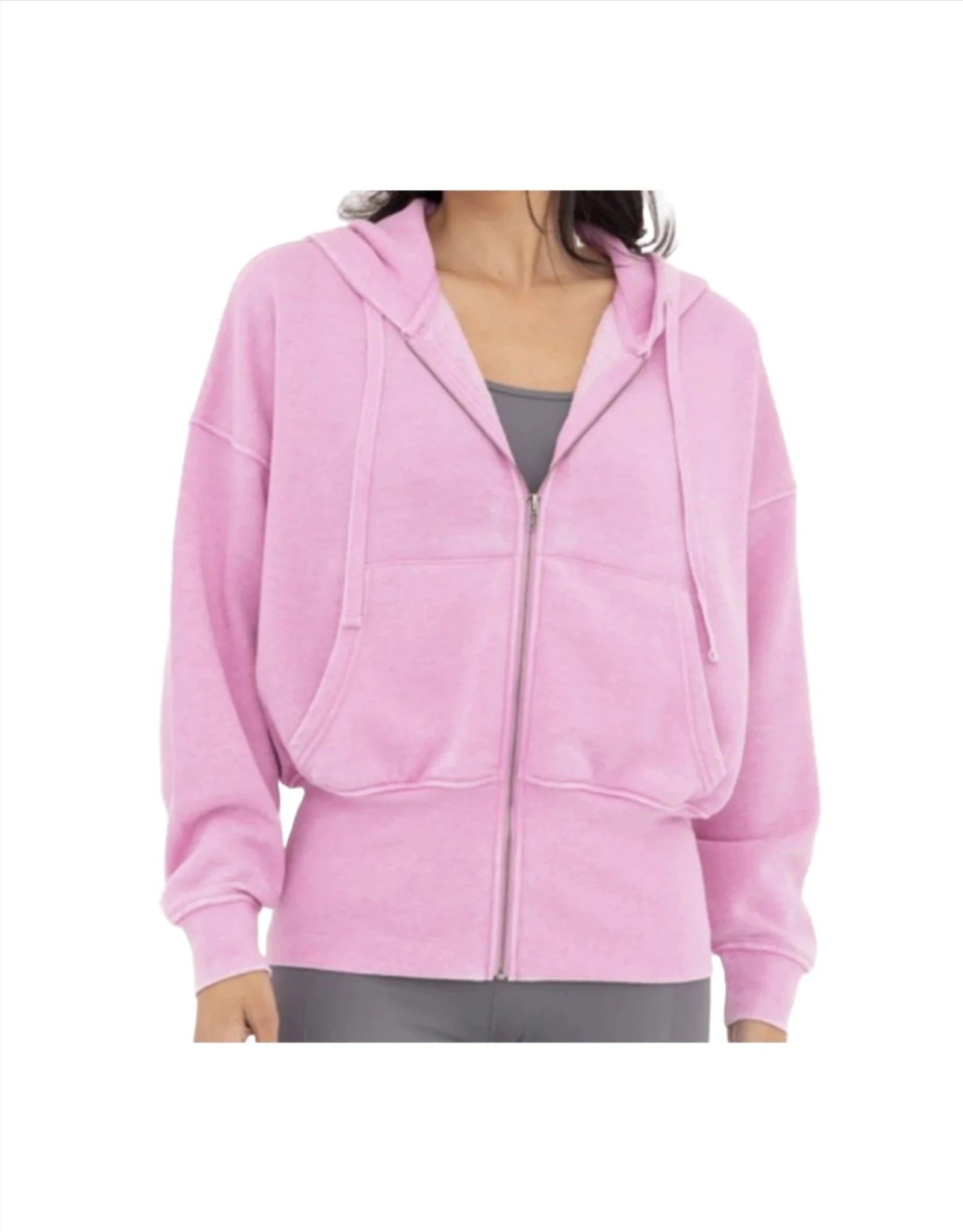 Women's evening jacketsWomen's evening jacketsMono B Fleece Hoodie Jacket KJ11571 Fuschia Women's cycling jackets