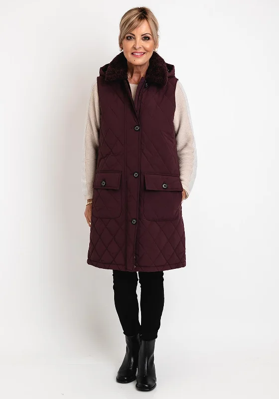 Women's budget jacketsWomen's budget jacketsBarbour Womens Zander Faux Fur Collar Gilet, Burgundy Women's lined jackets