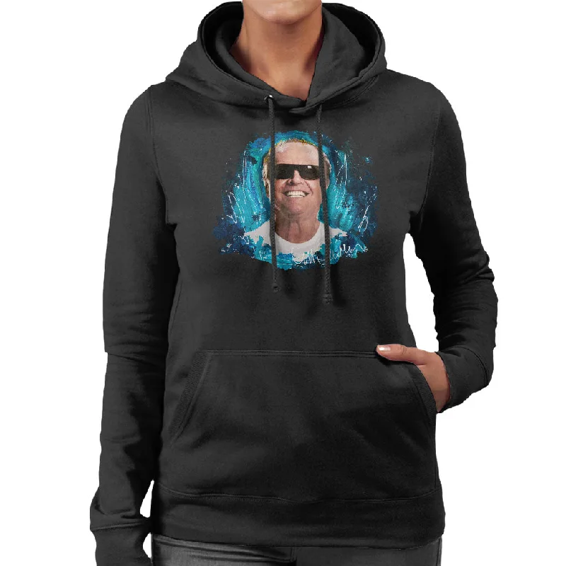 Sidney Maurer Original Portrait Of Jack Nicholson Women's Hooded Sweatshirt Soft Sweatshirts with Logo