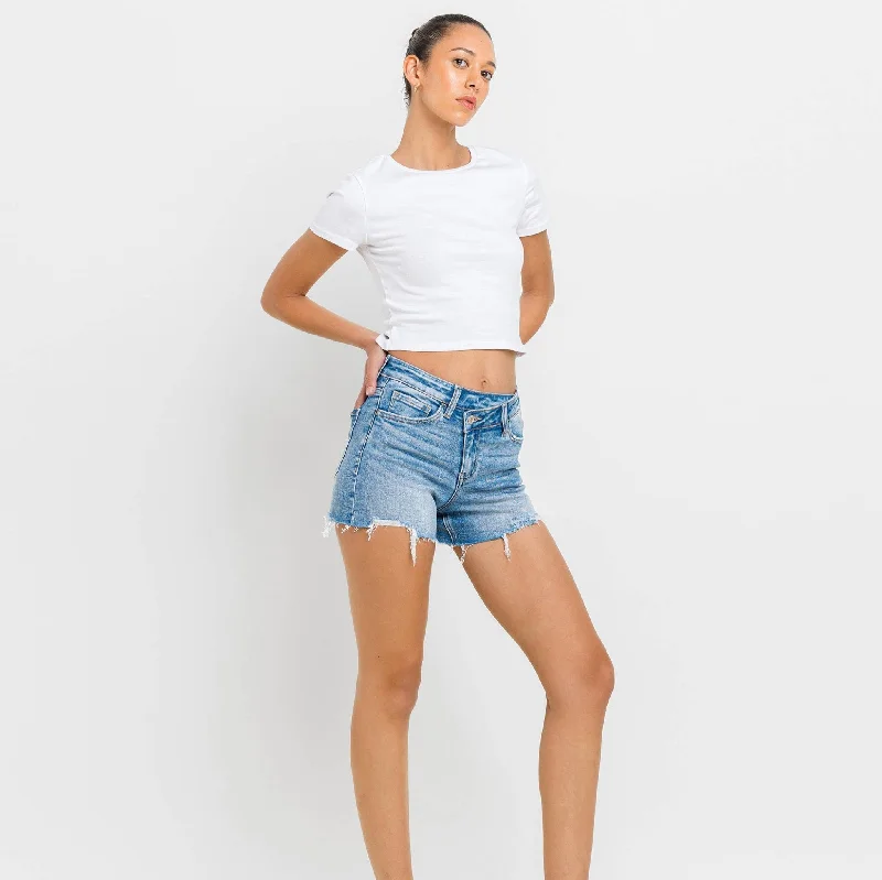 Make You Jump Criss Cross Jean Shorts