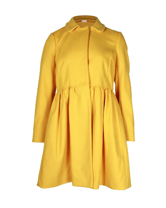 Women's leather jacketsWomen's leather jacketsRed Valentino Coat Dress in Yellow Wool Women's best value jackets