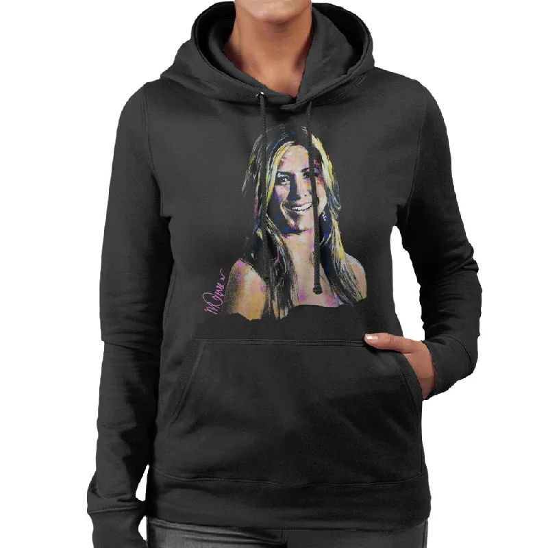 Sidney Maurer Original Portrait Of Jennifer Aniston Women's Hooded Sweatshirt Street Style Hoodies