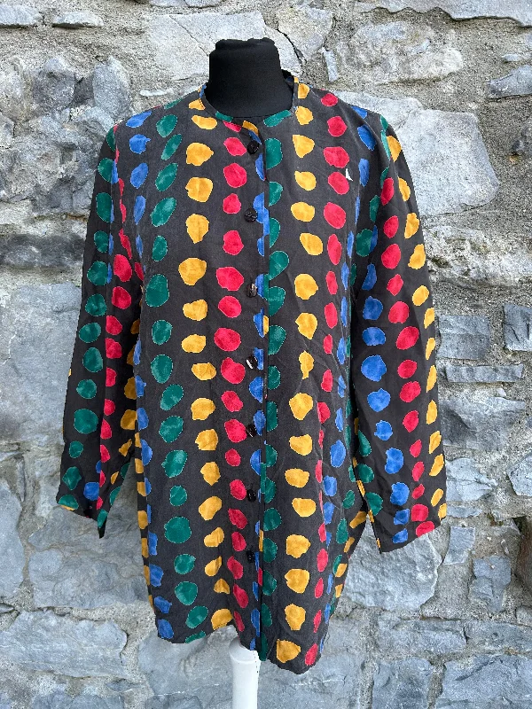 80s colourful mega dots shirt uk 12