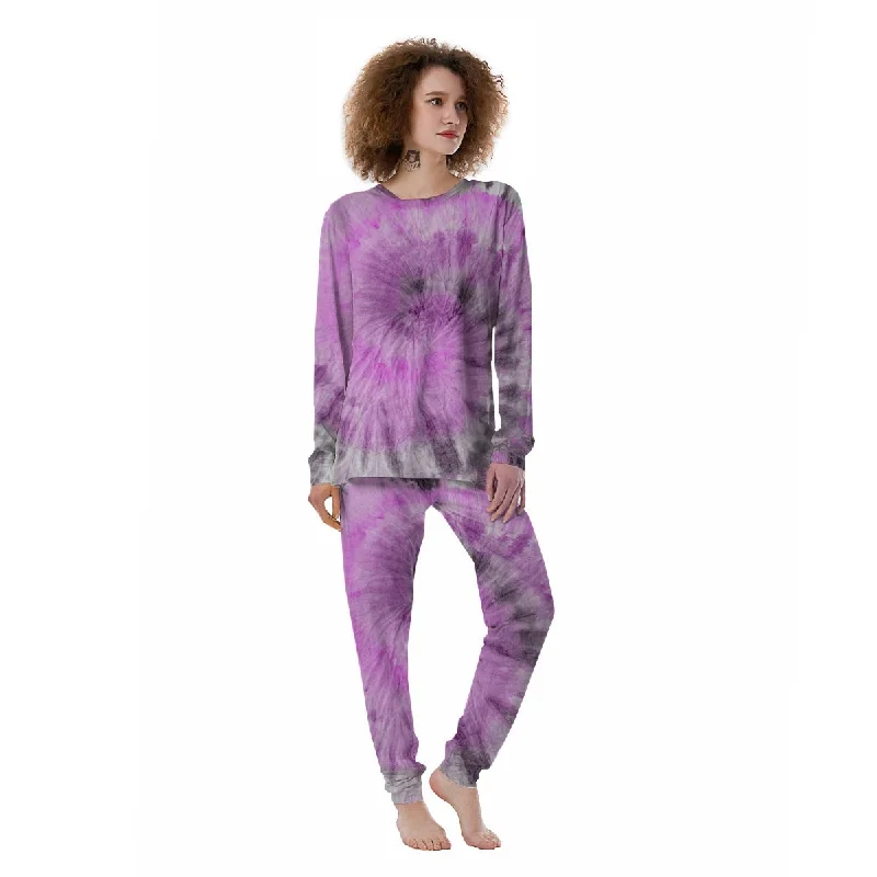 Black And Purple Tie Dye Women's Pajamas Best pajama sets for relaxing weekends