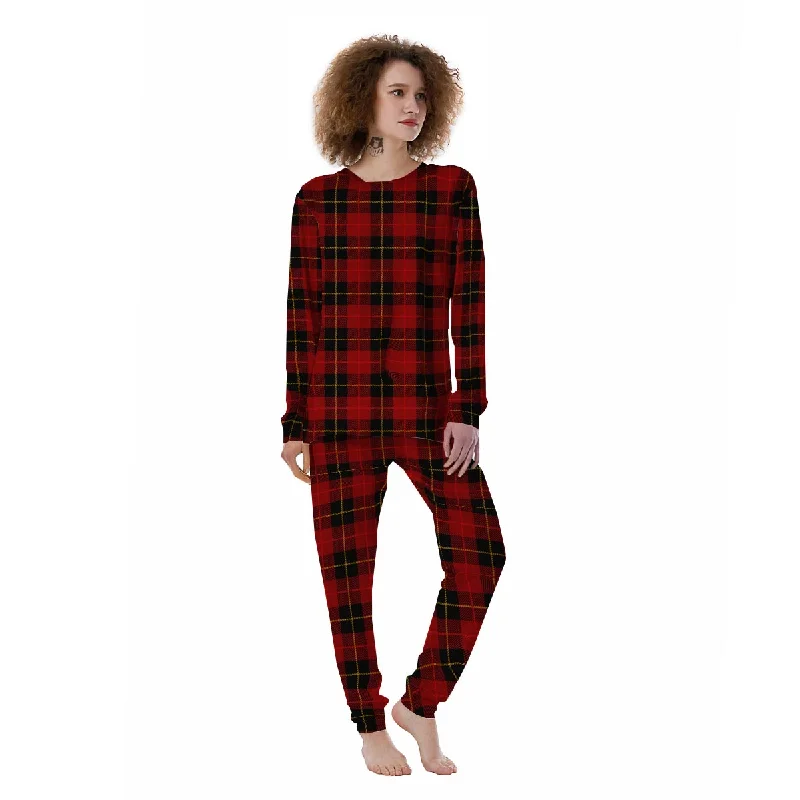 Black And Red Plaid Tartan Women's Pajamas Best pajama sets for honeymoon