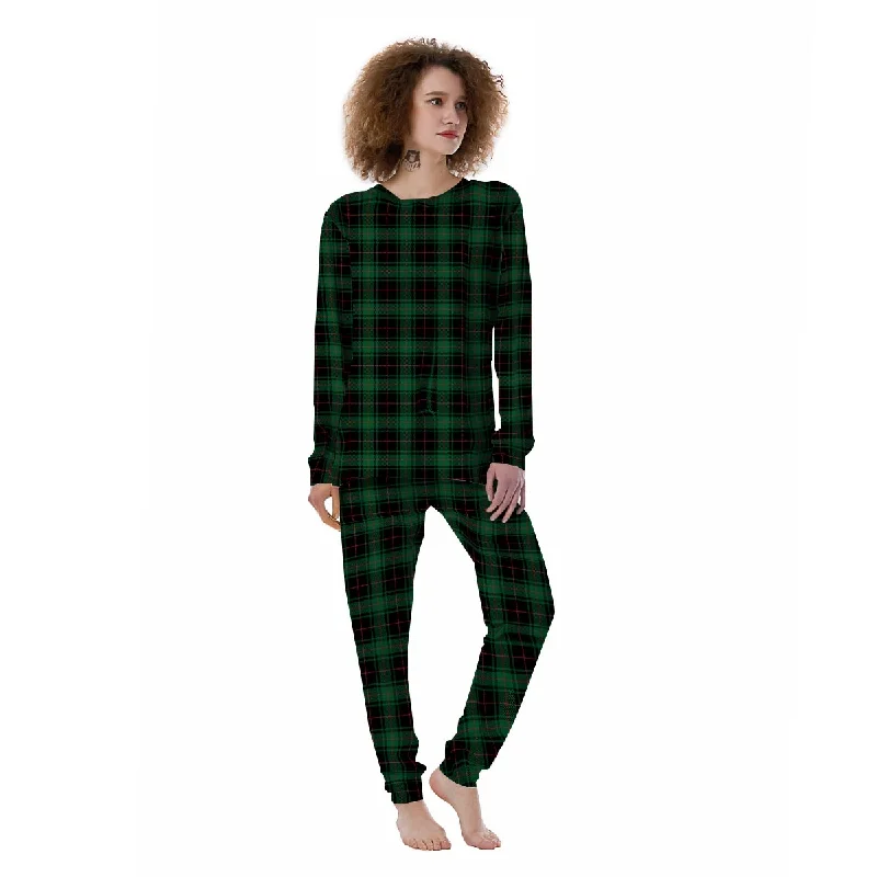 Black Green Plaid Tartan Women's Pajamas Macy’s pajama sets