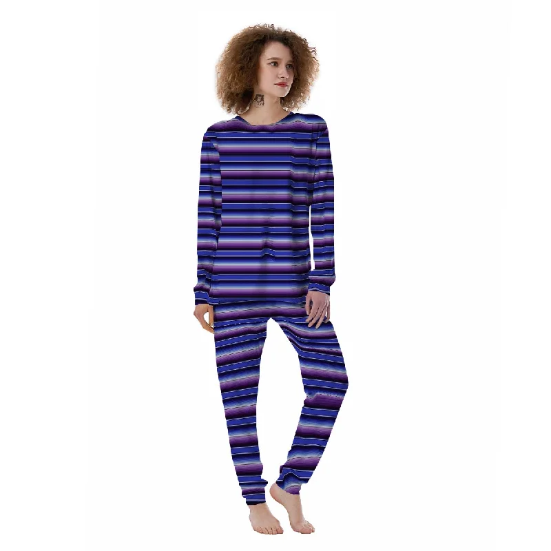 Blue And Purple Mexican Baja Women's Pajamas Shorts pajama sets