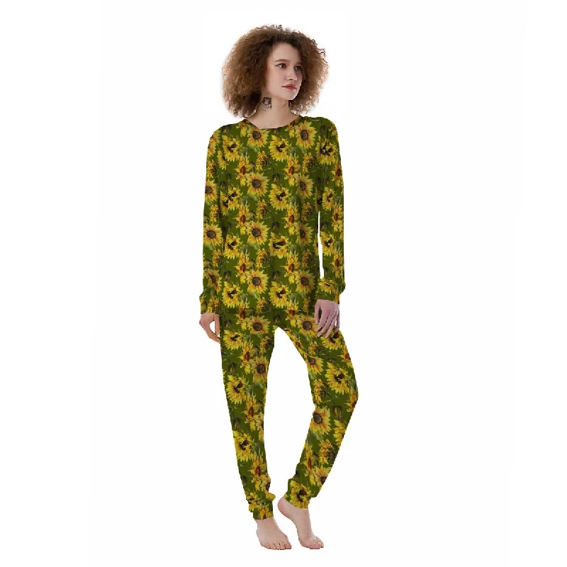 Botanical Sunflower Women's Pajamas Best-selling pajama sets 2024