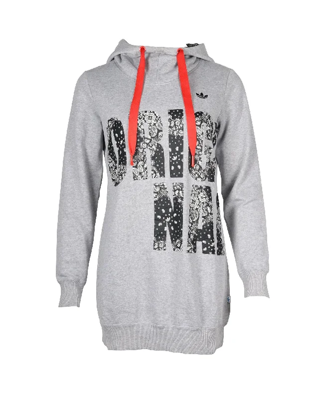 Adidas Originals Hoodie in Grey Cotton Cotton sweaters