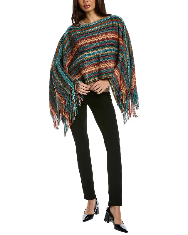 Missoni Wool-Blend Poncho Best sweaters for travel