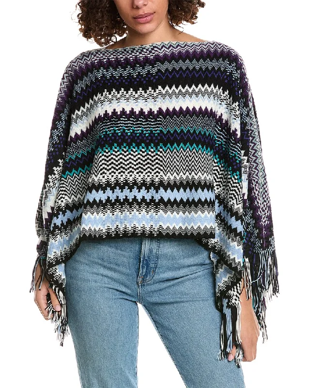 Missoni Wool-Blend Poncho Premium sweaters