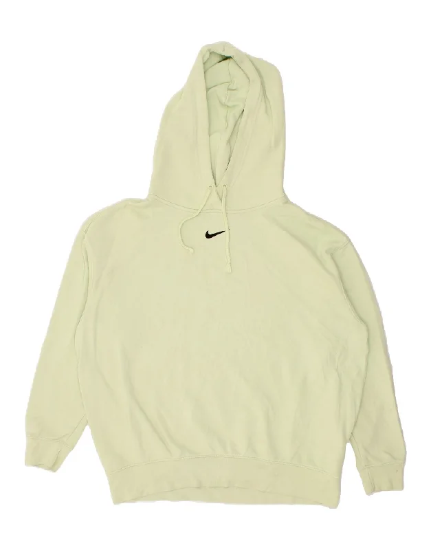 NIKE Womens Oversized Hoodie Jumper UK 10 Small Green Cotton Women's fashion sweaters sale