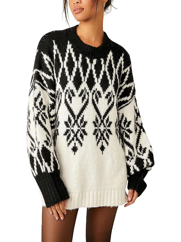 Womens Knit Printed Tunic Sweater Adidas sweaters