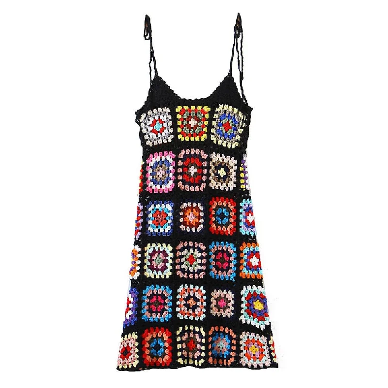 Quinn Crochet Mini Dress Sexy little black mini dresses