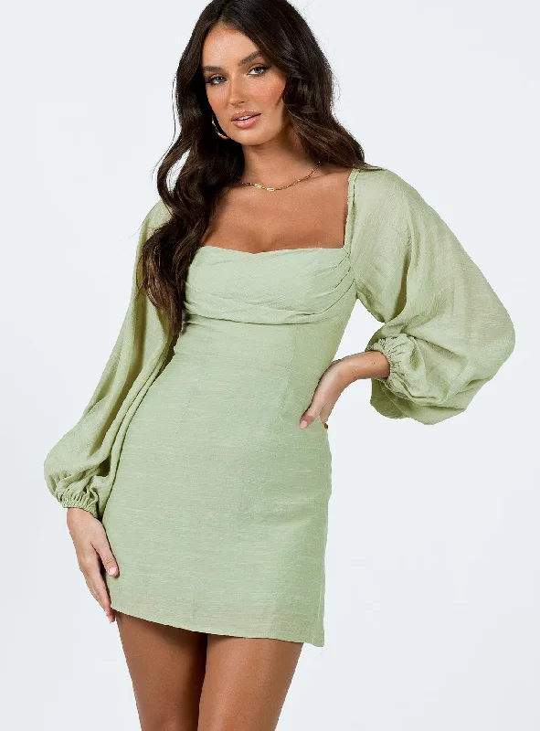 Warra Mini Dress Sage Graduation mini dresses