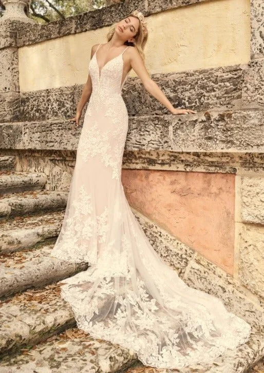 Maggie Sottero Fontaine Wedding Dress Modern Lace Gown