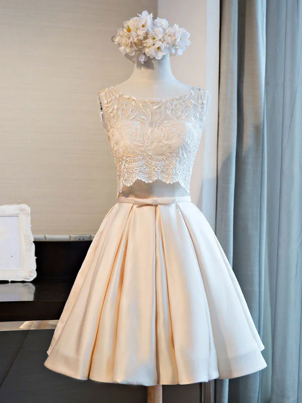 Short Lace Wedding Reception Dress Off-shoulder Bridal Dress