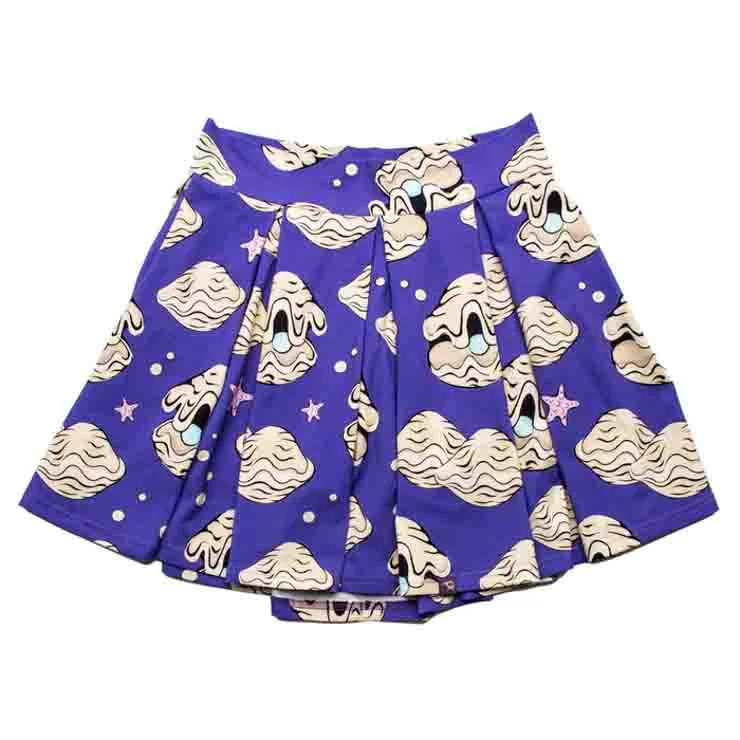 Mullido Adult Skirt/ Skort - Purple Clams Preppy unclassified skirts