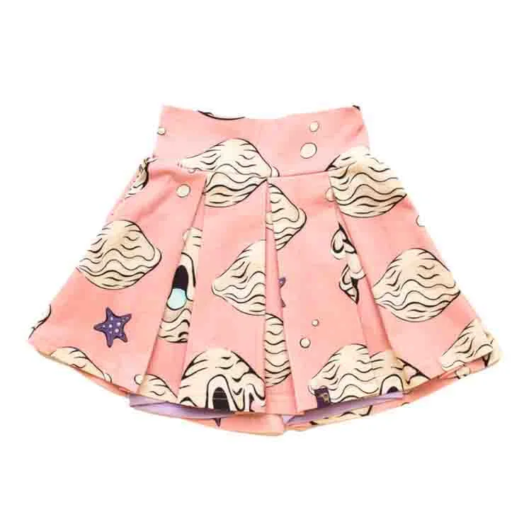 Mullido Adult Skirt/ Skort - Pink Clams Gothic unclassified skirts