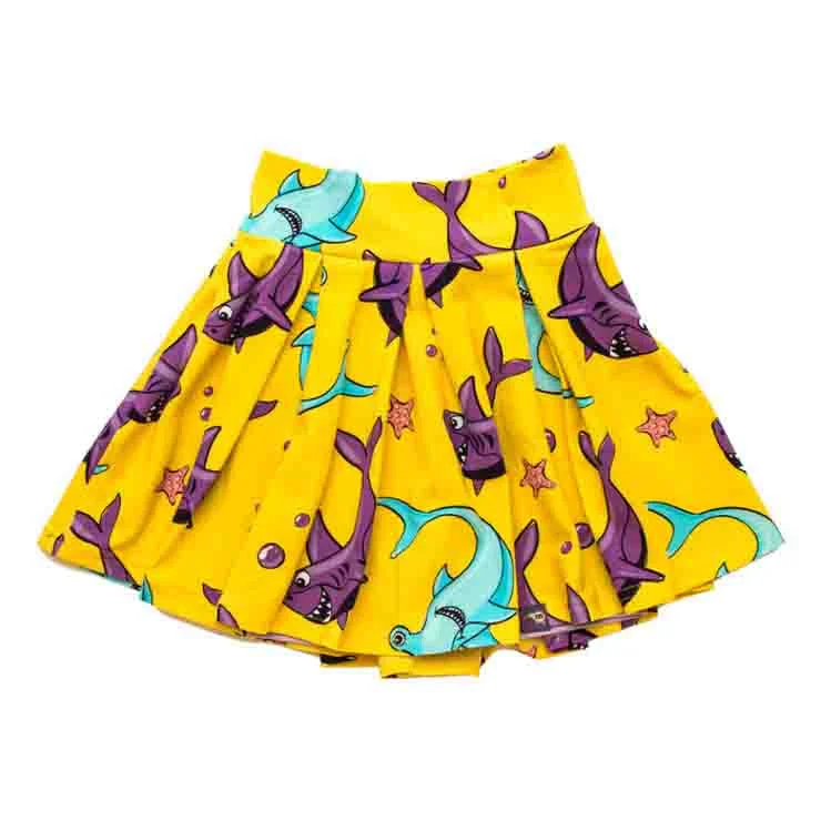 Mullido Adult Skirt/ Skort - Yellow Sharks Button-front unclassified skirts