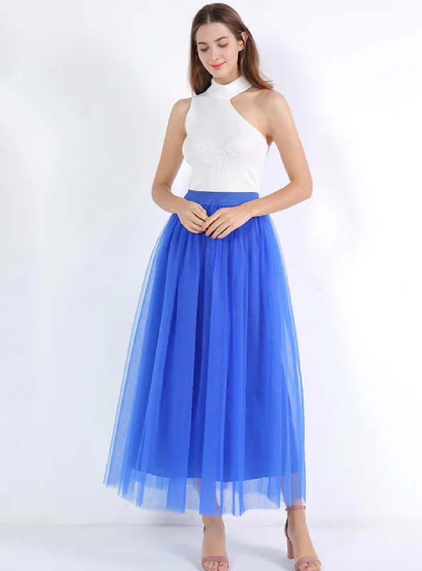 Royal Blue Tulle Tutu Skirt Designer unclassified skirts