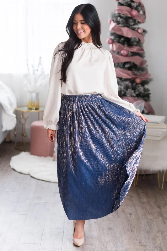 Wish Upon A Star Modest Metallic Skirt Low-rise unclassified skirts