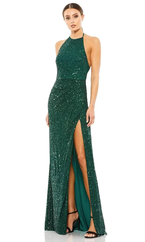 Ieena Duggal A26622 - Sequined Halter Evening Dress Budget-friendly party dresses