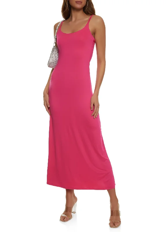 Scoop Neck Maxi Cami Dress Office maxi dresses