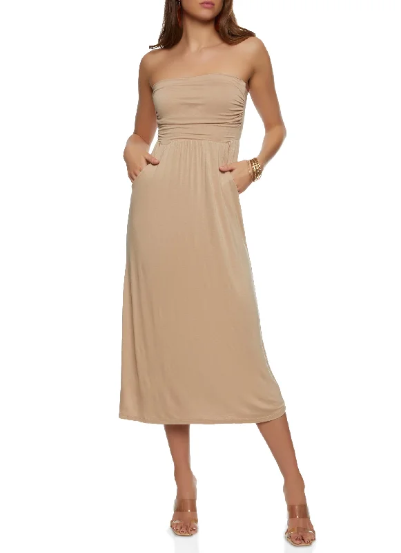 Strapless Maxi Dress Chiffon maxi dresses