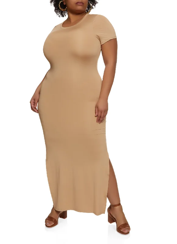 Plus Size T Shirt Maxi Dress Wrap maxi dresses