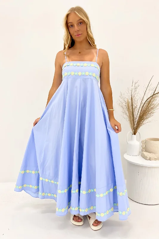 Gemma Maxi Dress Blue Flowers Maxi Skirt Classic