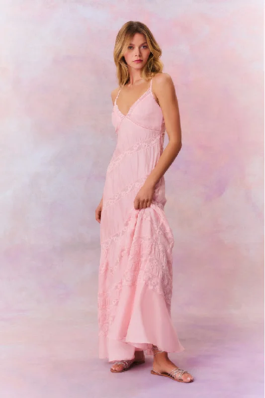 Idalia Habotai Silk Maxi Dress Elegant Maxi Look