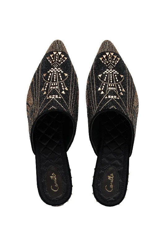 AZTEC CRYSTAL SLIPPER LUXE BLACK Lace unclassified dresses