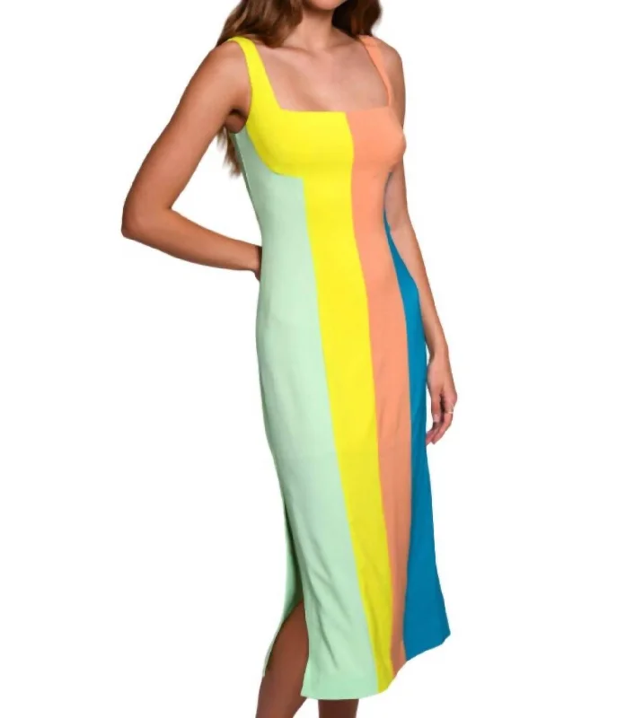 Hensley Dress In Warm Colorblock Luxury unclassified dresses