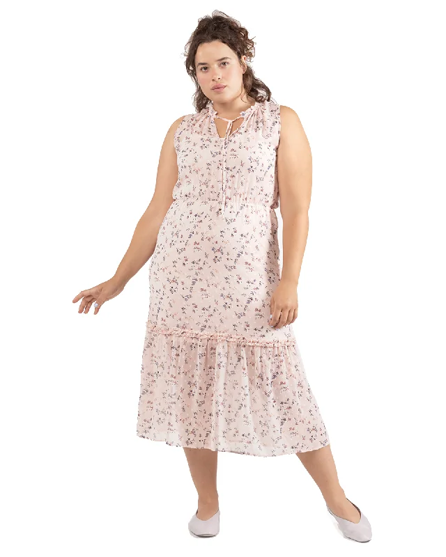 Jayne Tiered Dress | Pink / Lilac Ruched unclassified dresses