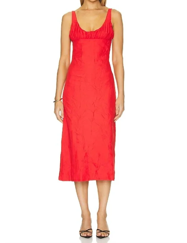 Julieta Dress In Cherry Red Elegant unclassified dresses