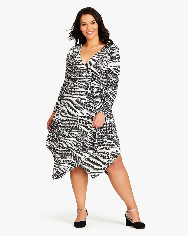 Sofia Wrap Dress | Black / White Casual unclassified dresses