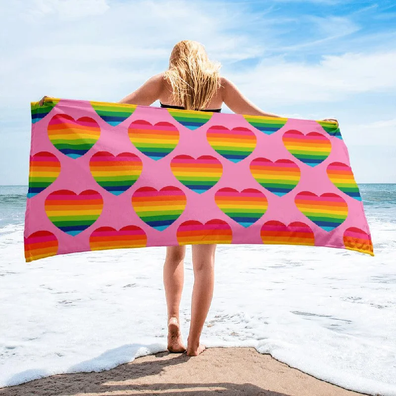 ELLIE LOVE rainbow pink - Towel One-shoulder unclassified dresses